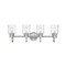 Z-Lite Kinsley 4 Light Vanity, Brushed Nickel And Clear Seeded 340-4V-BN - alternate 2